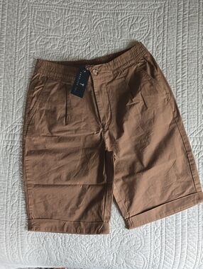 Men's Casual Cotton Blend Shorts - Brown